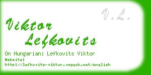 viktor lefkovits business card